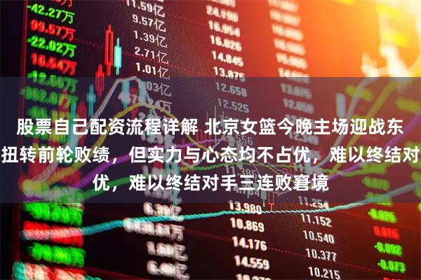 股票自己配资流程详解 北京女篮今晚主场迎战东莞女篮，虽想扭转前轮败绩，但实力与心态均不占优，难以终结对手三连败窘境